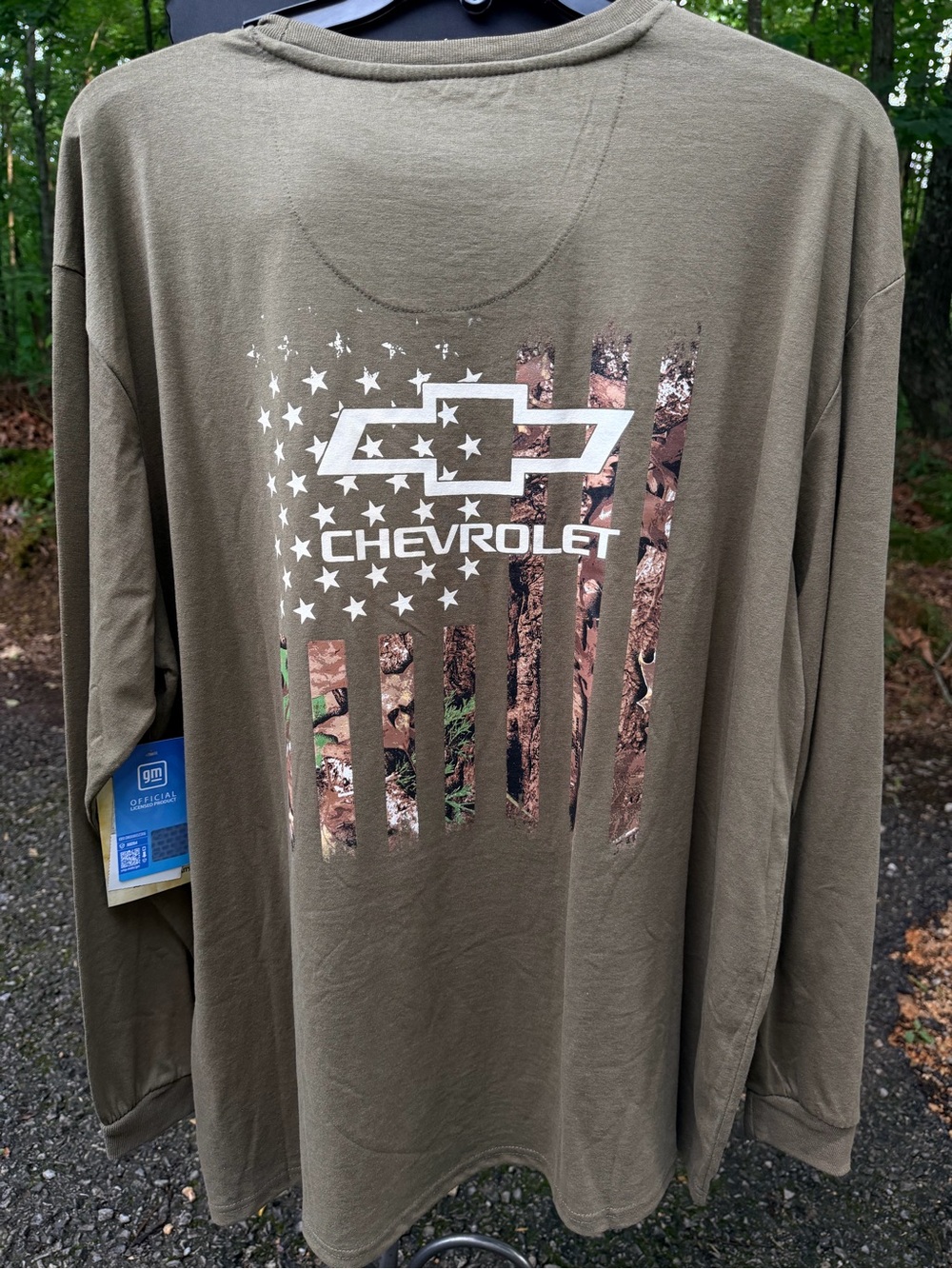 Men's Olive Long-Sleeve Graphic Shirt